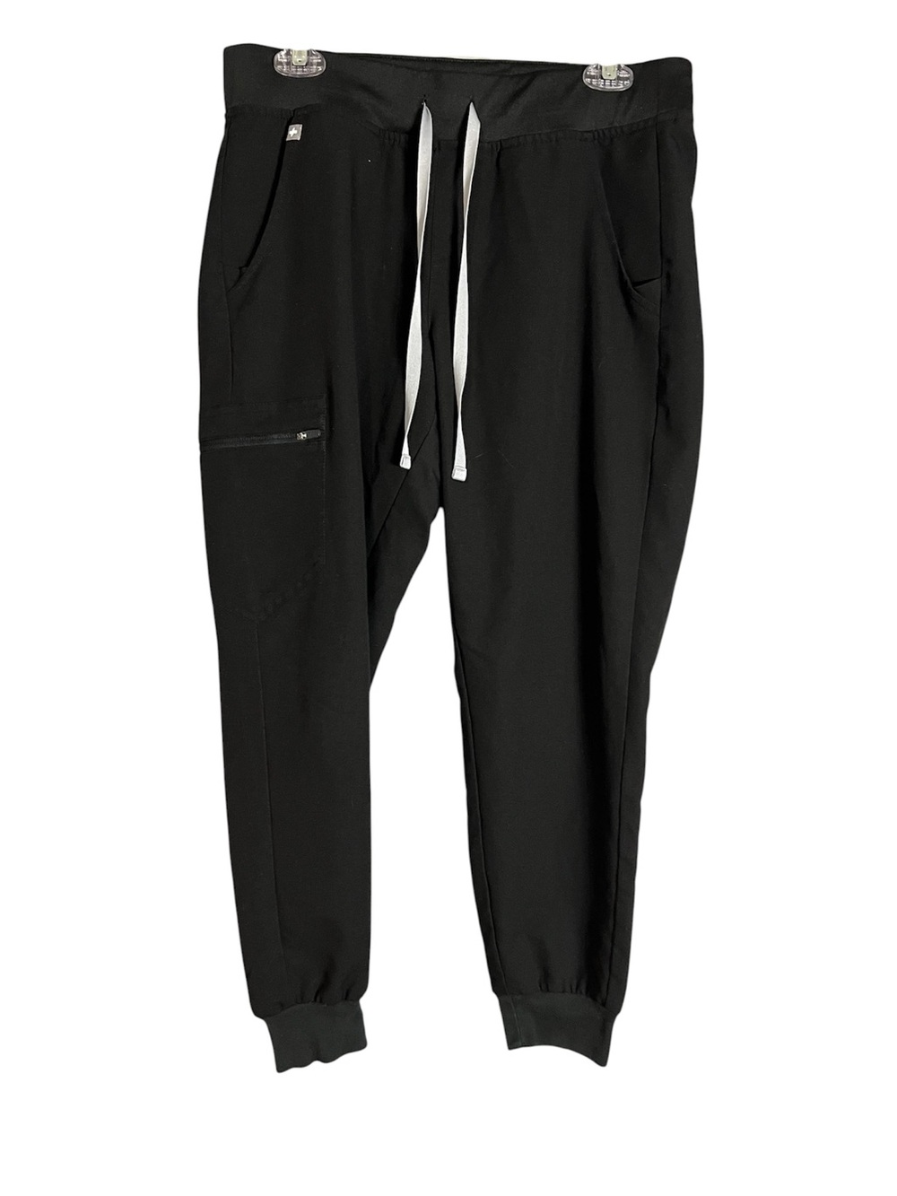 FIGS Technical Collection Jogger Scrub‎ Pants Black Womens size Medium Petite
